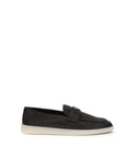 Prada Suede Leather Loafers - Black