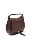 Chloé Marcie Medium Leather Shoulder Bag - Dark Brown