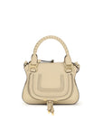 Chloé Marcie Small Leather Double Carry Bag - Beige