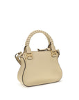 Chloé Marcie Small Leather Double Carry Bag - Beige