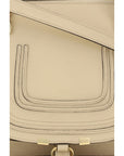Chloé Marcie Small Leather Double Carry Bag - Beige