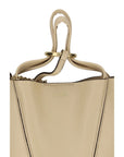 Chloé Small Spin Tote & Shoulder Bag In Grained Leather - Beige