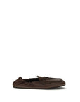 Miu Miu Ruches Leather Slip-On Loafers - Brown