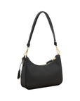 Prada Re-Edition Mini Saffiano Leather Shoulder Bag - Black