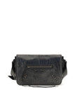 Balenciaga Le City Flap Messenger Leather Shoulder Bag - Black