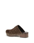 Chloé Jeannette Clog Mules In Suede Leather - Brown