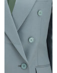 Chloé Wool Double-Breasted Blazer - Blue
