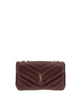 Saint Laurent Leather LouLou Shoulder Bag - Bordeaux