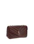 Saint Laurent Leather LouLou Shoulder Bag - Bordeaux