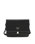 Prada Re-Nylon And Saffiano Leather Shoulder Bag - Black