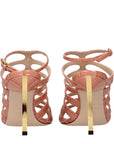 Tom Ford Crocodile Embossed Leather Stiletto Heel Sandals - Pink