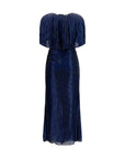 Self-Portrait Crystal Cape Sleeve Midi Dress - Blue