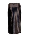 Tom Ford Silk & Sequin Midi Skirt - Black & Blue