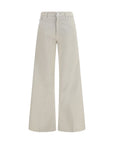 Haikure Clara Velvet Pier Flared White Denim Jeans