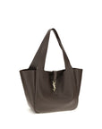 Saint Laurent Leather Le 5 à 7 Bea Shoulder Bag - Dark Chocolate