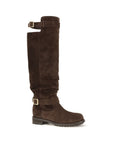 Jimmy Choo Over The Knee Leather Boots - Brown