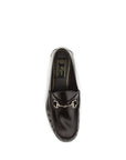 Gucci Brown Lugano Leather Loafers - Dark Brown/Chocolate