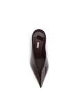 LE SILLA Clivage Décolleté Heeled Mules - Bordeaux