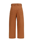 Chloé Cotton Barrel-Leg Pants - Burnt Orange