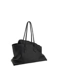 The Attico La Passeggiata Medium Leather Handbag - Black