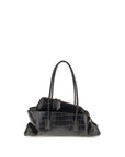 The Attico La Passeggiata Croc Embossed Leather Tote Bag