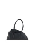 The Attico La Passeggiata Leather Small Top Handle Handbag - Black