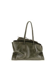 The Attico La Passeggiata Leather Medium Top Handle Handbag - Musk