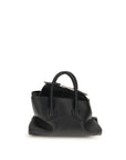 The Attico La Passeggiata Leather Top Handle Mini Bag - Black