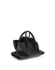 The Attico La Passeggiata Leather Mini Top Handle Handbag - Black