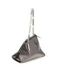 The Attico Leather La Scala Handbag - Silver