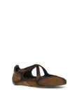The Attico Nomad Leather Ballet Flats - Brown