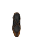 The Attico Nomad Leather Ballet Flats - Brown