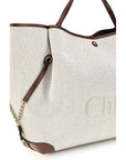 Chloé Clover Large Carry Tote Bag - Ivory/Beige