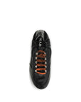 Prada Aged Leather Low Top Sneakers - Black