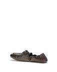 Prada Leather Aged-Effect Lace-Up Shoes - Brown