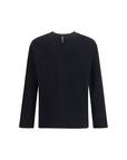 Jacquemus Logo Script Long Sleeve Top - Black