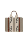 Chloé Small Linen Woody Tote Handbag