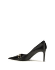 Gucci Donna Leather High Heel Pumps - Black