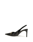 Gucci Leather Horsebit Slingback High Heel Pumps