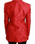 Dolce & Gabbana Red Floral Angel Blazer
