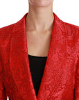 Dolce & Gabbana Red Floral Angel Blazer