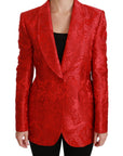 Dolce & Gabbana Red Floral Angel Blazer