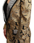 Dolce & Gabbana Silver & Gold Baroque Floral Single-Breasted Blazer