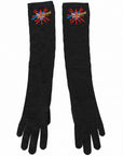 Dolce & Gabbana DGLovesLondon Embroidered Virgin Wool Long Gloves