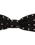 Dolce & Gabbana Papillon Polka Dot Silk Bow Tie - Black