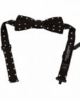 Dolce & Gabbana Papillon Polka Dot Silk Bow Tie - Black
