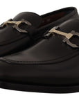 Salvatore Ferragamo Lewis Leather Loafers - Black