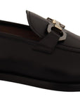 Salvatore Ferragamo Lewis Leather Loafers - Black