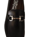 Salvatore Ferragamo Lewis Leather Loafers - Black