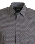 Dolce & Gabbana Gray/Grey Geometric Collar Shirt